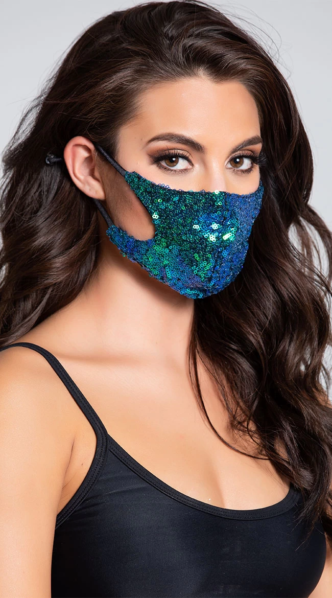 Heat Wave Sequin Face Mask - Image 2