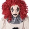 Red Corkscrew Curls Clown Wig