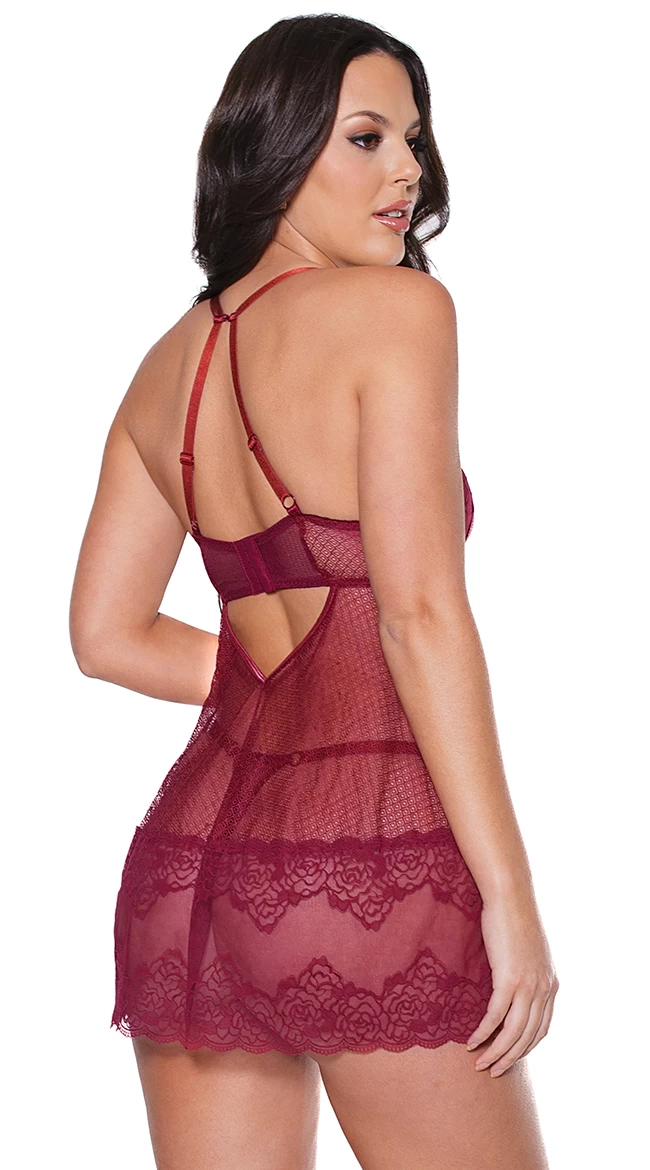 Coquette A Taste Of Red Babydoll Set - Image 2