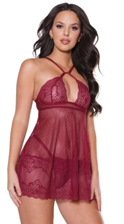 Coquette A Taste Of Red Babydoll Set