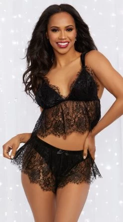Dreamgirl Flirty Lace Pajama Short Set