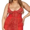 Dreamgirl Plus Size Piece Of My Heart Chemise Set