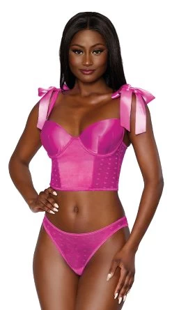 Dreamgirl Locked In Love Bustier Set