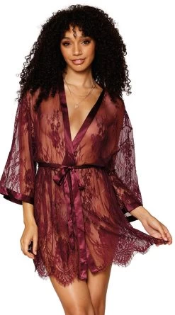 Dreamgirl Burgundy Elegance Robe