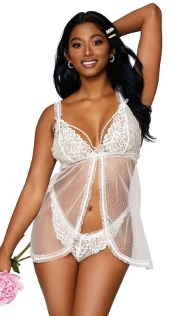 Dreamgirl Beaded Love Flyaway Babydoll Set