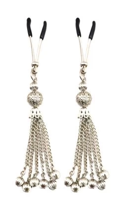 Silver Chain Tassel Nipple Clamps