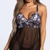 Fantasy Lillian Floral Lace Babydoll Set