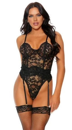 Forplay Steal A Kiss Lace Teddy