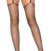 LEG AVENUE Rhinestone Fishnet Garter Stockings