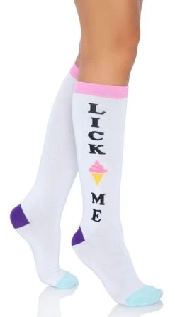 LEG AVENUE Lick Me Color Block Knee Socks
