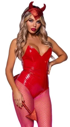 LEG AVENUE Glitter Devil Headband And Tail Costume Kit