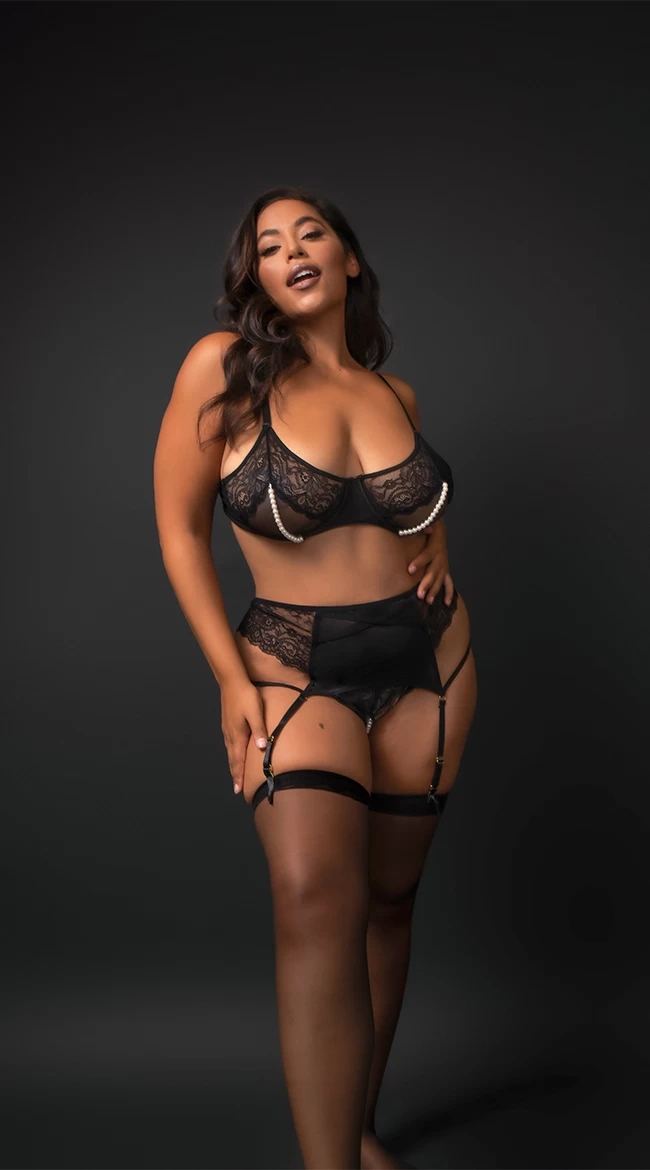 Plus Size What A Pearl Wants Bra Set - Image 14