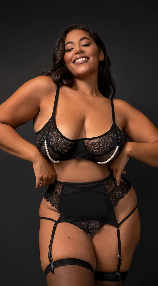 Plus Size What A Pearl Wants Bra Set - Image 15
