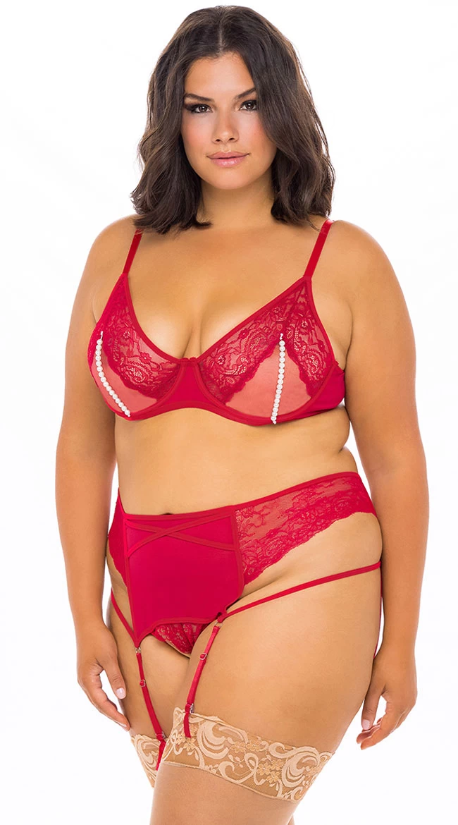 Plus Size What A Pearl Wants Bra Set - Image 5