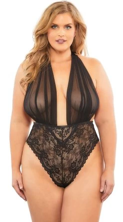 Plus Size Aria Plunging Teddy
