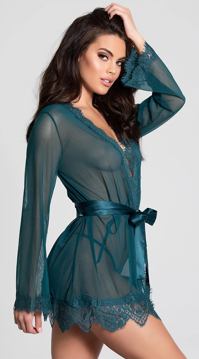 Yandy Eyelash Lace Robe Set - Image 9
