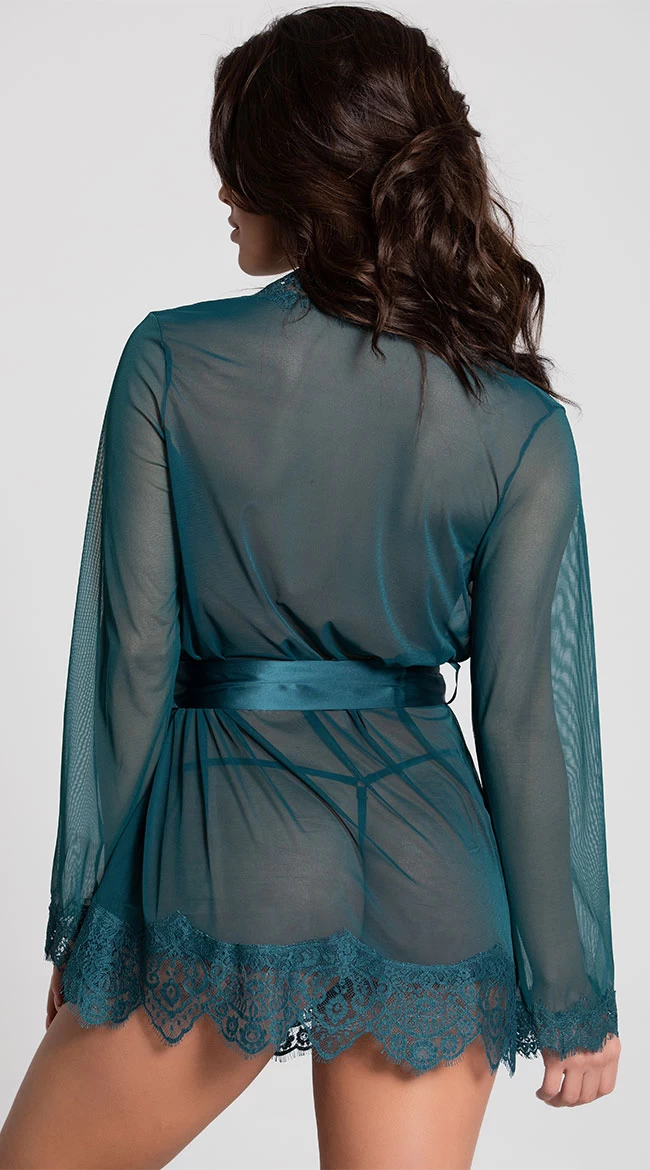 Yandy Eyelash Lace Robe Set - Image 12