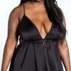 Playboy Plus Size Breathless Satin Babydoll