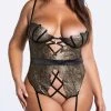 Playboy Plus Size Making Promises Crotchless Teddy
