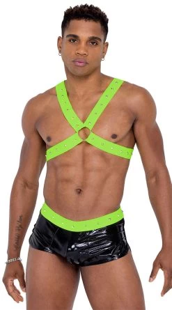 Roma Men's Glow-in-the-Dark Vinyl Runner Shorts