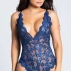Yandy Midnight Infatuation Lace Romper